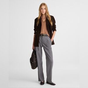 Madewell Slouchy Straight Pants in Brushed Twill